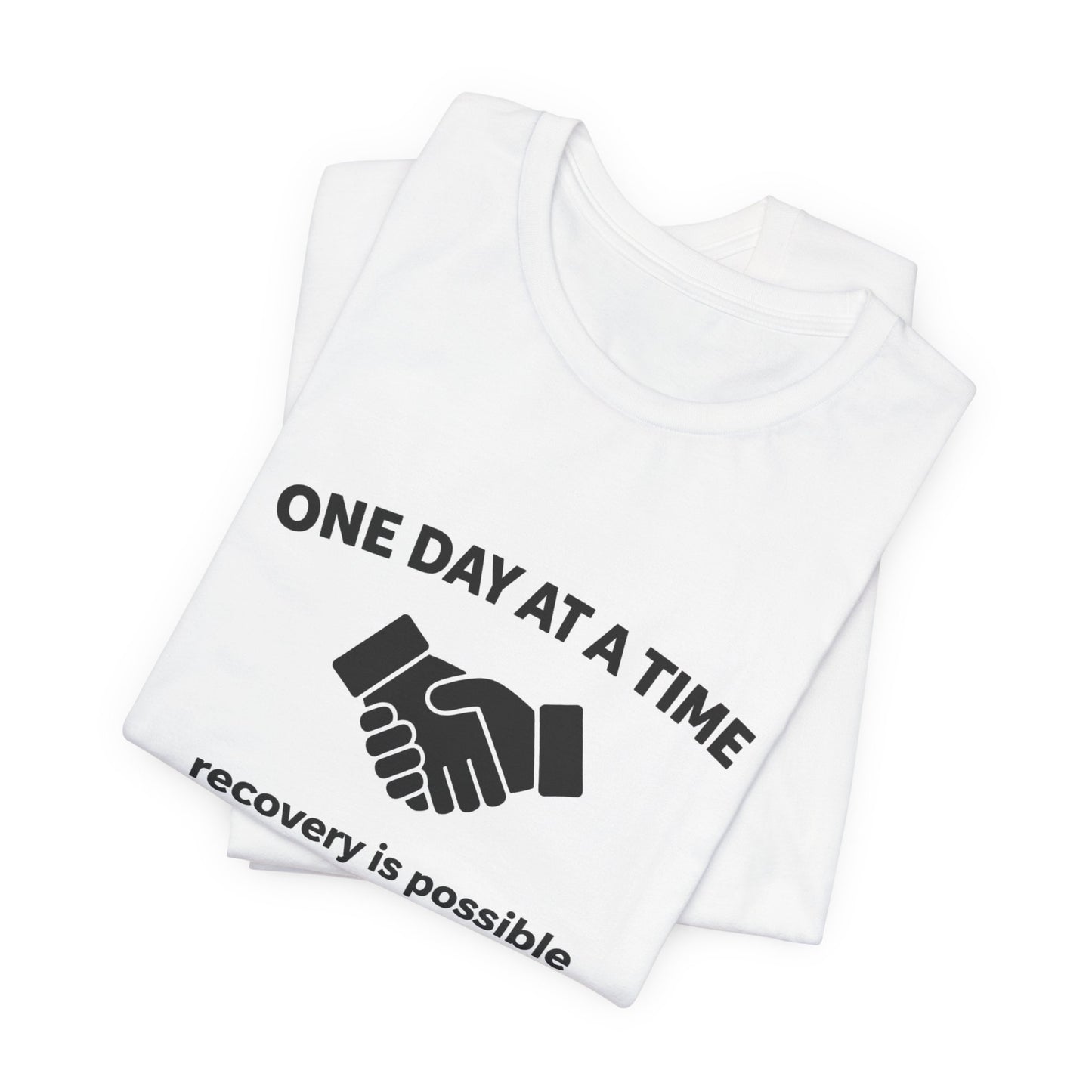 Addiction T-Shirt - One Day at a Time with Diagram - Wear What You Stand For Products
