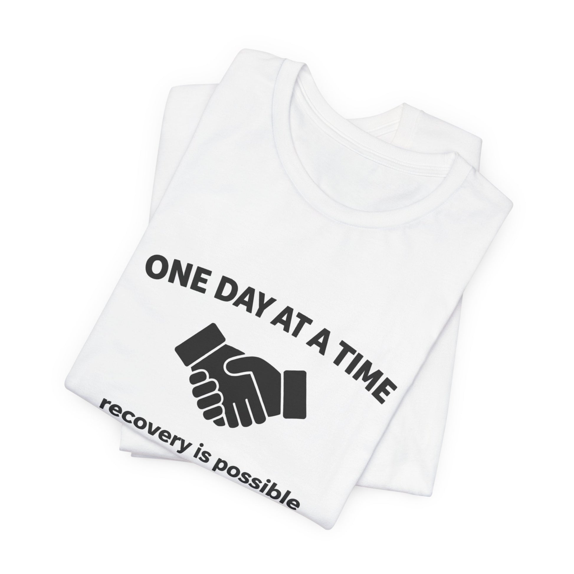 Addiction T-Shirt - One Day at a Time with Diagram - Wear What You Stand For Products