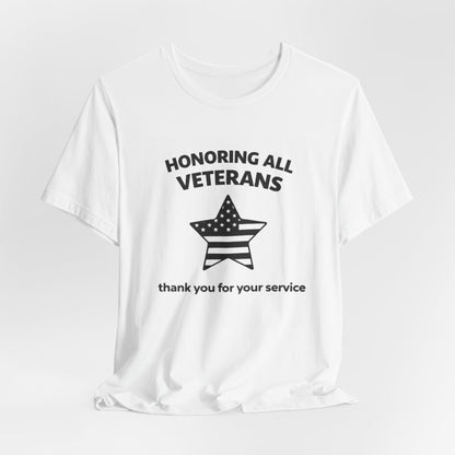 Veterans T-Shirt - Honoring All Veterans with Diagram - Wear What You Stand For Products
