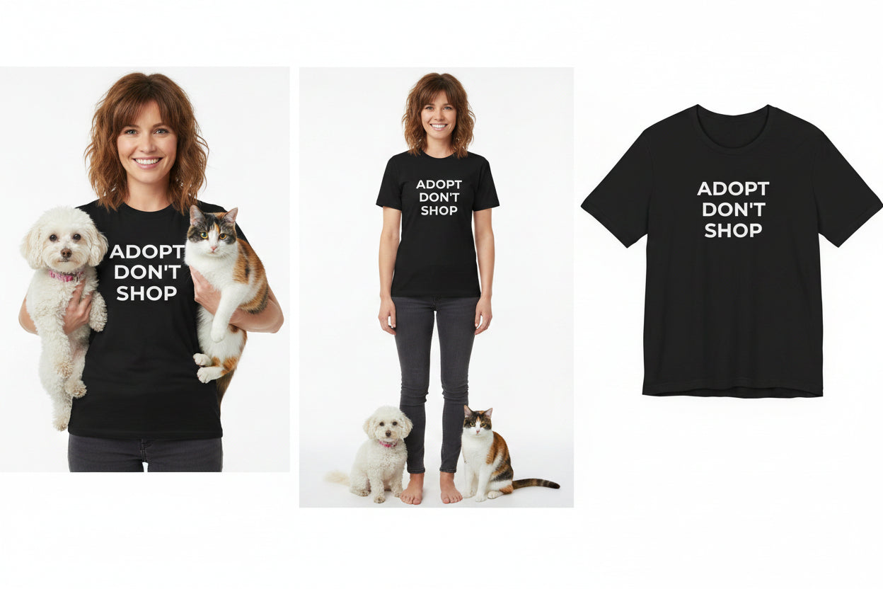 Pet Rescues T-Shirt Adopt Don't Shop - Wear What You Stand For Products