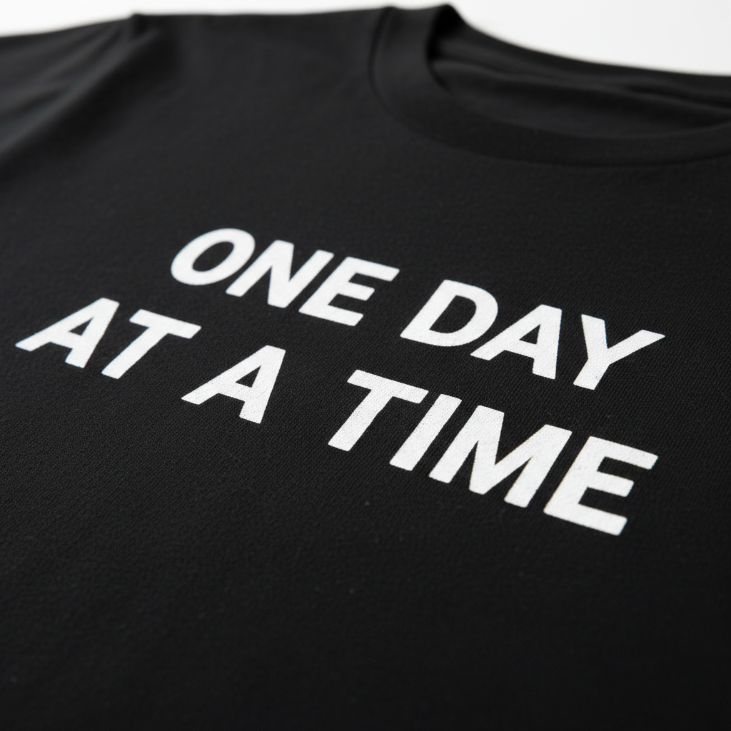 Closeup of One Day at a Time text