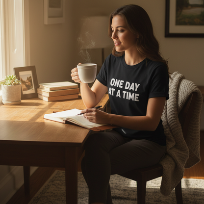 Lifestyle journaling One Day at a Time shirt